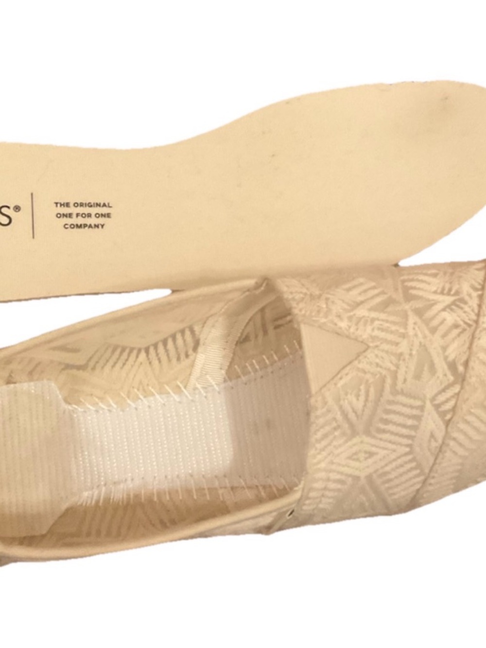 TOMS Alpargata CloudBound Natural Lace Size 8 slip on - Picture 8 of 12